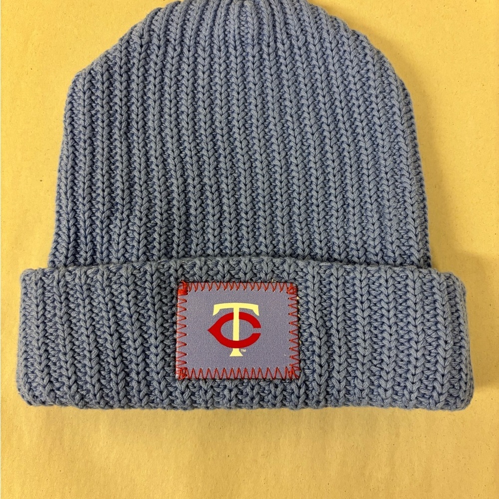 Love Your Melon Twins Cities Blue Knit Beanie